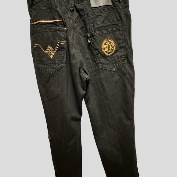 Eight732black denim jeans w42 inseam 34